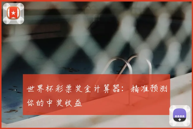 世界杯彩票奖金计算器：精准预测你的中奖收益